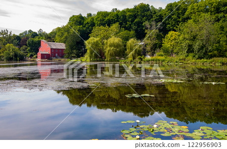 wooden house on the lake wooden house on the lake 122956903