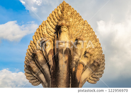 Majestic Naga Guardian of Angkor Wat, The Serpent of Khmer Legends, Siem Reap Majestic Naga Guardian of Angkor Wat, The Serpent of Khmer Legends, Siem Reap 122956970