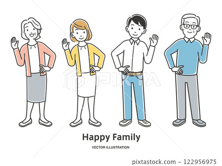 Family greeting each other 122956975