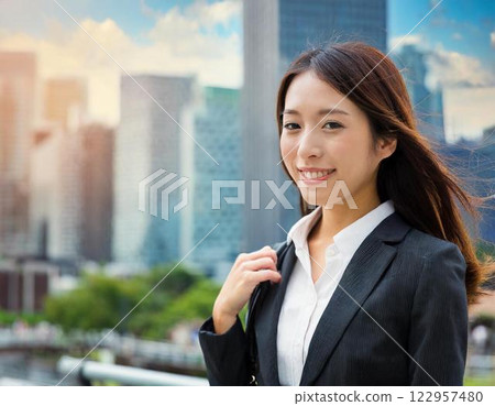 businesswoman walking in office 122957480