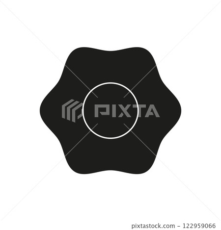 Fried egg Icon. Glyph Style Fried egg Fill Icon Vector Illustration 122959066