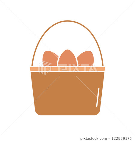 Eggs basket Icon. Eggs basket Flat Icon Symbol Vector Illustration 122959175