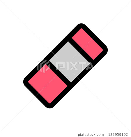 Eraser Icon Vector Illustration. Eraser Lineal Color Icon 122959192