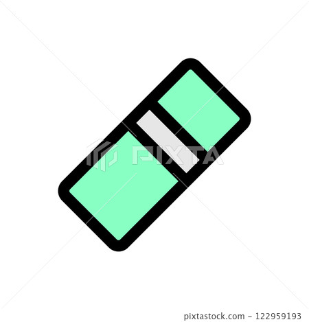 Eraser Icon Vector Illustration. Eraser Lineal Color Icon 122959193