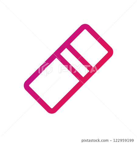 Eraser Icon. Eraser Gradient Icon Symbol Vector Illustration Eraser Icon. Eraser Gradient Icon Symbol Vector Illustration 122959199
