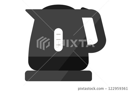 電水壺向量插圖黑鍋 電水壺向量插圖黑鍋 122959361