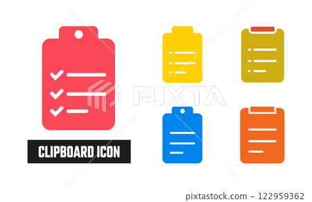 Flat Clipboard Icon Symbol Vector Illustration Flat Clipboard Icon Symbol Vector Illustration 122959362