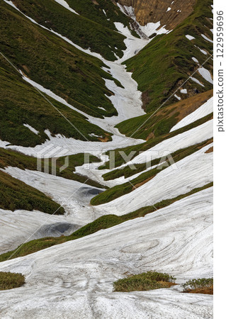 從谷川連峰路線看到的白雪皚皚的山谷 從谷川連峰路線看到的白雪皚皚的山谷 122959696