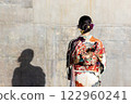 A woman in a kimono 122960241