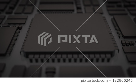The Black PCB Board for It to Technology concept 3d Rendering. The Black PCB Board for It to Technology concept 3d Rendering. 122960245