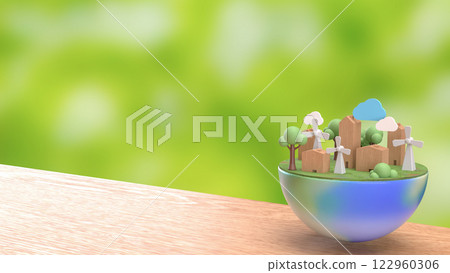 The Earth for Eco or environment concept 3d Rendering. The Earth for Eco or environment concept 3d Rendering. 122960306