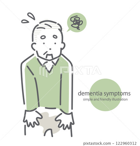 Elderly people suffering from dementia: simple and stylish line drawing illustration Elderly people suffering from dementia: simple and stylish line drawing illustration 122960312