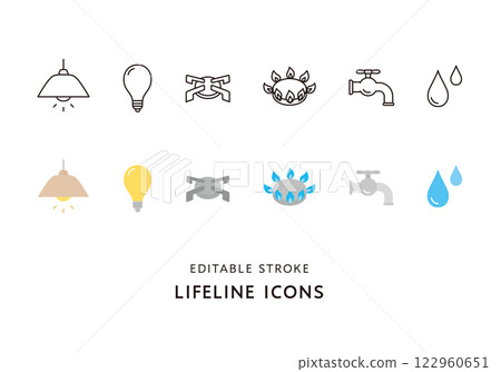 Lifeline icon set 122960651