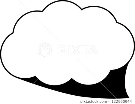 Fluffy speech bubble Fluffy speech bubble 122960944