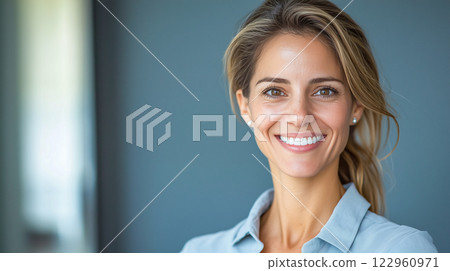 現代企業肖像，自信的年輕女性 122960971