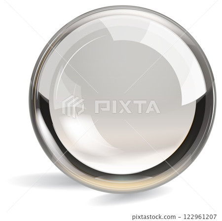 Reflective Glass Sphere Illustration Reflective Glass Sphere Illustration 122961207