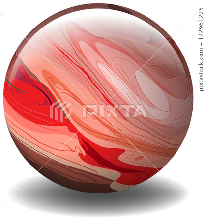 Abstract Swirling Red Sphere Illustration 122961225