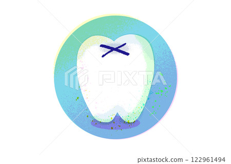 牙齒的手繪插畫素材 122961494