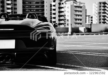 shiny black open car 122961592