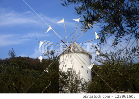 Greek windmill and olives at Shodoshima Olive Park-6 122961605