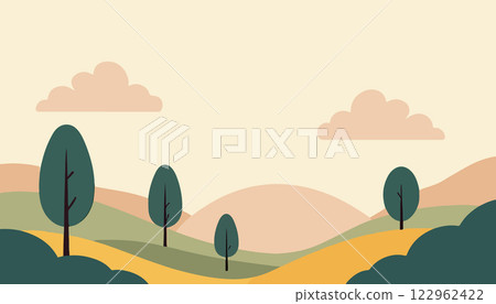 Whimsical Autumn Landscape 122962422