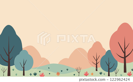 Whimsical Autumn Landscape 122962424