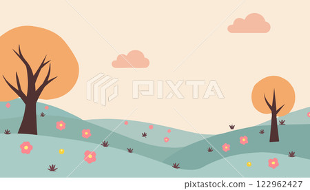 Whimsical Autumn Landscape 122962427