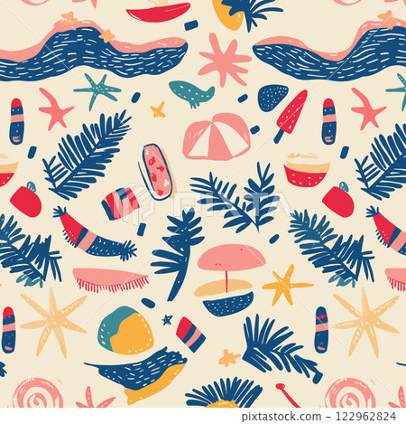 Tropical Summer Pattern Tropical Summer Pattern 122962824