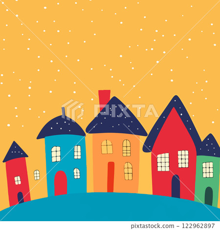 Colorful Whimsical Houses Colorful Whimsical Houses 122962897