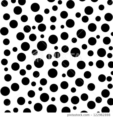 Black and White Polka Dot Pattern 122962898