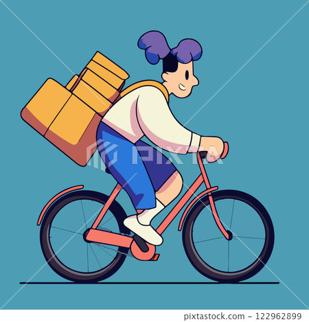 Delivery Cyclist Delivery Cyclist 122962899