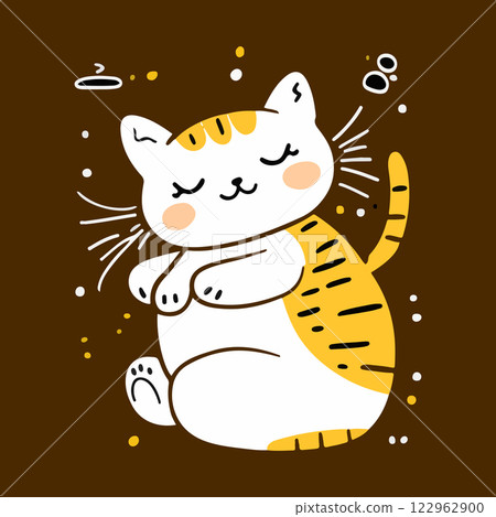 Cute Cartoon Cat Cute Cartoon Cat 122962900