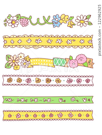Whimsical Floral Borders 122962925