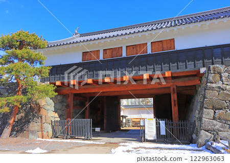 長野縣松本市國寶松本城太閣門風景 長野縣松本市國寶松本城太閣門風景 122963063