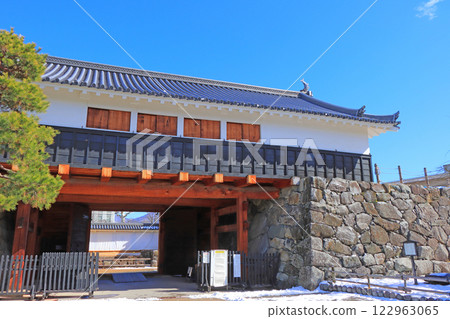 長野縣松本市國寶松本城太閣門風景 長野縣松本市國寶松本城太閣門風景 122963065