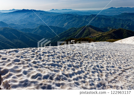 谷川山、天神平山頂、上州穗高山、赤城山山頂下的雪原景觀 谷川山、天神平山頂、上州穗高山、赤城山山頂下的雪原景觀 122963137