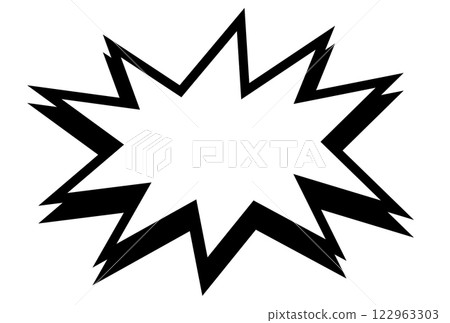 Speech bubble frame silhouette message icon 122963303