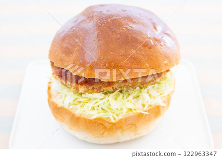 Delicious Menchikatsu Burger Delicious Menchikatsu Burger 122963347