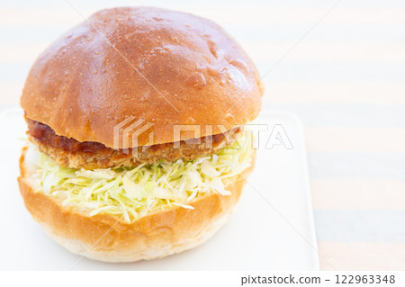 Delicious Menchikatsu Burger Delicious Menchikatsu Burger 122963348