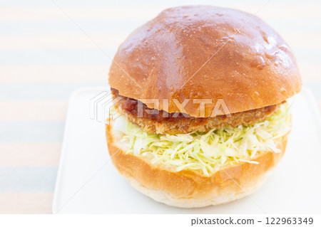 Delicious Menchikatsu Burger Delicious Menchikatsu Burger 122963349
