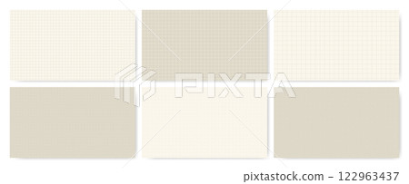 簡單格紋和點方格紙 16:9 背景套裝，米色 122963437