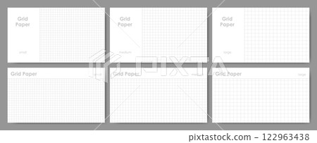 方格紙 16:9 背景設置,帶標題空間,灰色 方格紙 16:9 背景設置,帶標題空間,灰色 122963438