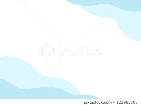 Wave pattern watercolor background/frame 122963505