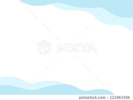 Wave pattern watercolor background/frame 122963506