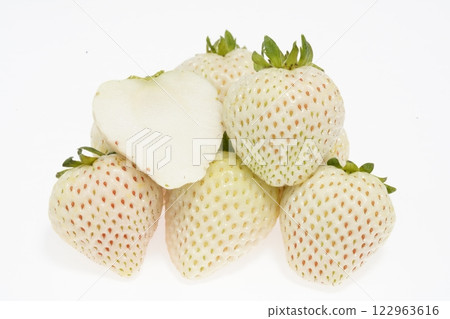 Angel Strawberry, a rare white strawberry from Saga Prefecture Angel Strawberry, a rare white strawberry from Saga Prefecture 122963616