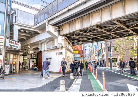 品川區東中延、中延站、荏原中延站的城市景觀 122963659
