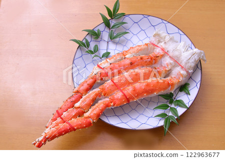 King crab served on a platter King crab served on a platter 122963677