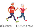 高級夫婦慢跑 122963708