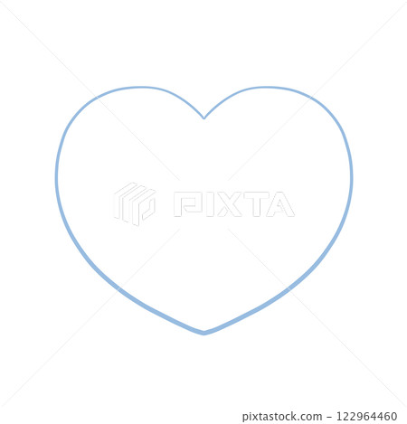 Hand-drawn heart - soft sky blue Hand-drawn heart - soft sky blue 122964460