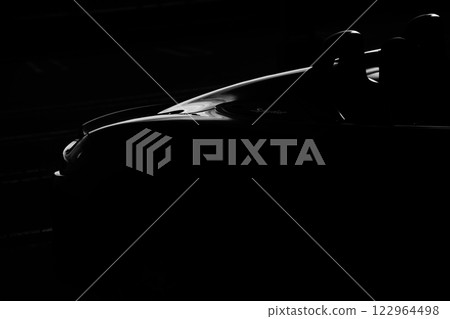 Glossy black open car Glossy black open car 122964498